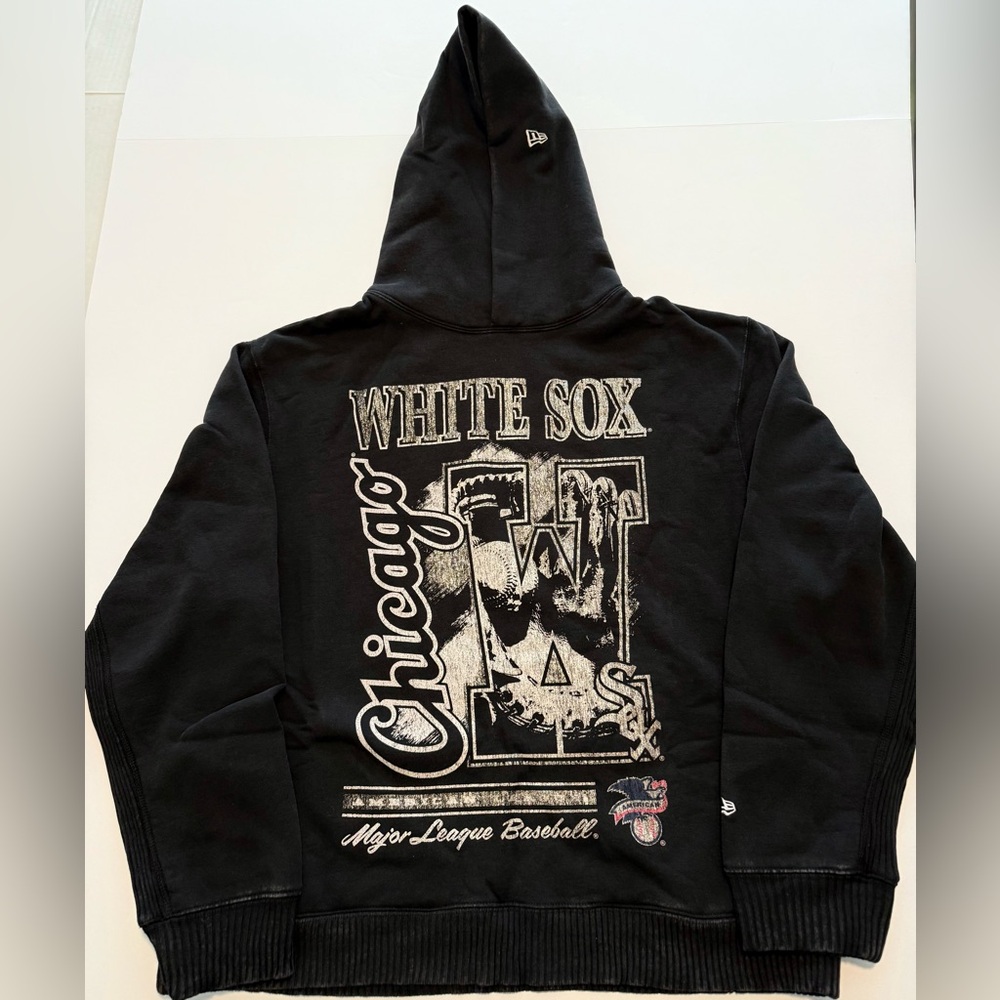NWT Men’s New Era Black Chicago White Sox Sport Classics Hoodie, Size Medium